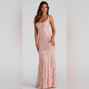 Windsor: Catherine Formal Sequin Back Dress